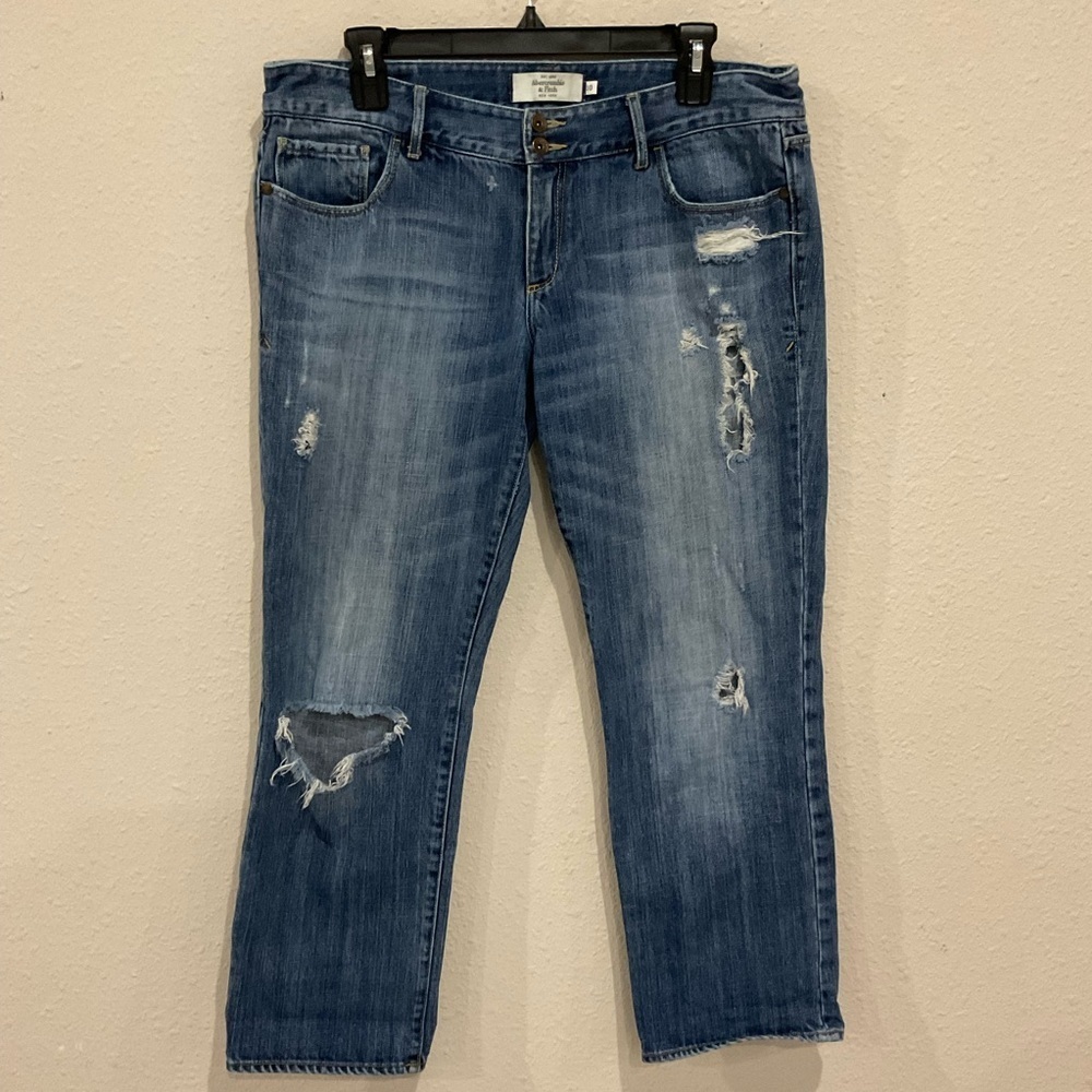 Vintage Abercrombie & Fitch Distressed Jeans Med Wash Women’s Size 10